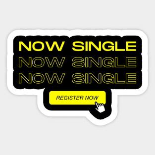 Now Single Bachelor Design Sticker